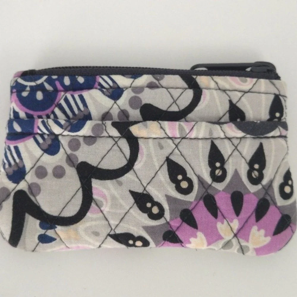 Vera Bradley Blue & Gray Paisley Floral Quilted Coin Pouch Wallets‎ (Set of 2) - Picture 5 of 7